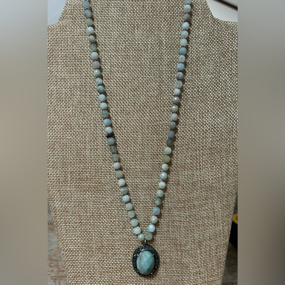 Amazonite pendant necklace